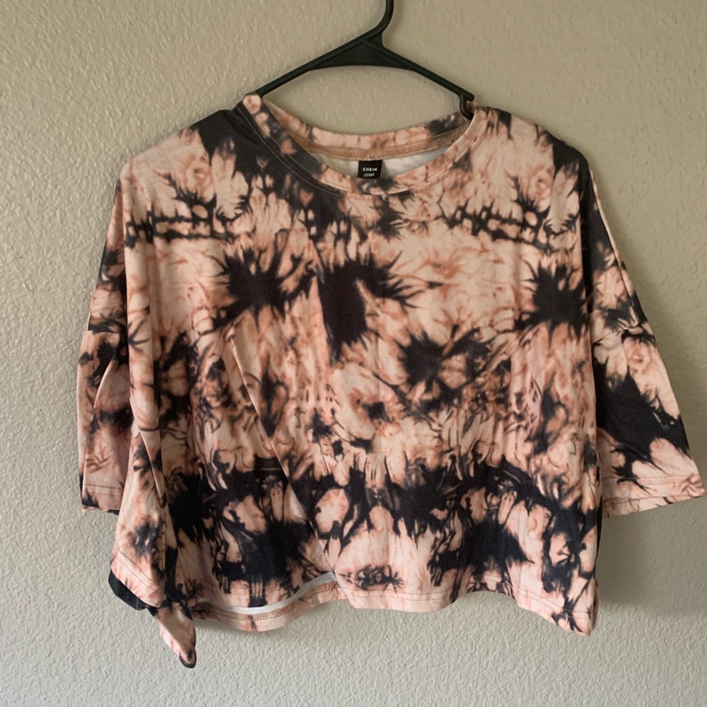 SHEIN Curve Tie-Dye Crop Top